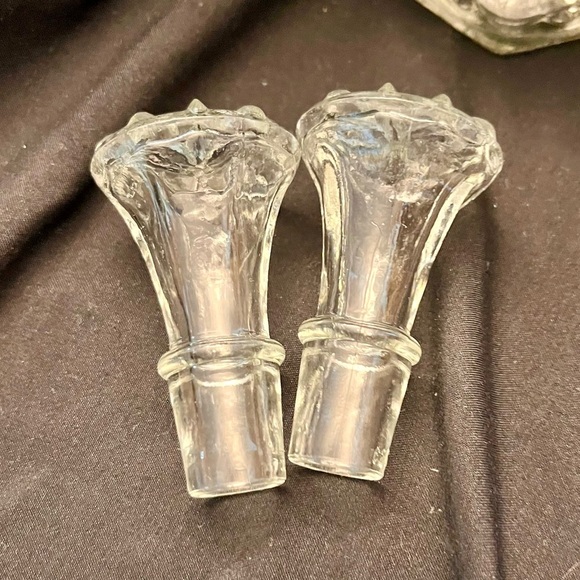 Anchor Hocking Star of David Glass Oil and Vinegar Cruet Set EAPC VTG 1960s MCM - Picture 10 of 15